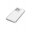 HarmonyAura iPhone 15 Pro Metal Bumper Mat Kapak - Gri
