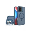 HarmonyAura iPhone 16 Plus Flet Lens Magsafe Kapak - Lacivert