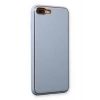 HarmonyAura  Iphone 7 Plus Kılıf Coco Deri Silikon Kapak - Açık Mavi