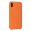 HarmonyAura  Iphone Xs Max Kılıf Nano Içi Kadife Silikon - Turuncu