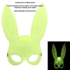 HarmonyAura Karanlıkta Parlayan Fosforlu Tavşan Maskesi – Glow Bunny Masquerade Maske (32x22 cm)