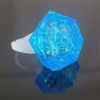 HarmonyAura Kristal Tasarımlı Led Glow Işıklı 3 Modlu Mavi Yüzük 3.5 x 5 cm