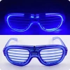 HarmonyAura Mavi Led Işıklı Parti Gözlüğü - Neon Glow Şerit Gözlük 3 Modlu