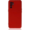 HarmonyAura  Oppo Reno 6 Kılıf Nano Içi Kadife Silikon - Kırmızı
