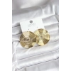HarmonyAura Pirinç Gold Renk Circle Model Kadın Küpe