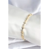 HarmonyAura Pirinç Gold Renk Yelpaze Model Kadın Bileklik