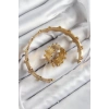 HarmonyAura Pirinç Topcuk Model Gold Renk Bileklik Yüzük Set