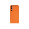HarmonyAura  Samsung Galaxy A34 5g Kılıf Nano Içi Kadife Silikon - Turuncu