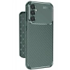 HarmonyAura  Samsung Galaxy A56 Kılıf Auto Focus Karbon Kapak - Koyu Yeşil