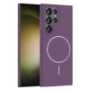 HarmonyAura Samsung Galaxy S23 Ultra Broş Magsafe Kapak - Mor