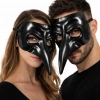 HarmonyAura Siyah Uzun Burun Veba Doktoru Maskesi