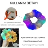 HarmonyAura Soft Mavi Renk Led Işıklı Lastikli Saç Tokası - 3 Modlu Festival & Parti Saç Tokası