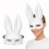 HarmonyAura Uzun Kulaklı Beyaz Lüks Tavşan Maskesi