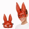 HarmonyAura Uzun Kulaklı Kırmızı Lüks Tavşan Maskesi