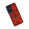 HarmonyAura  Xiaomi Poco M5 Kılıf Pars Lens Yüzüklü Silikon - Kırmızı