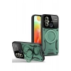 HarmonyAura  Xiaomi Redmi 12c Kılıf Joy Lens Standlı Kapak - Koyu Yeşil