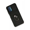 HarmonyAura  Xiaomi Redmi Note 10 Kılıf Pars Lens Yüzüklü Silikon - Siyah
