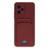 HarmonyAura  Xiaomi Redmi Note 12 4g Kılıf Kelvin Kartvizitli Silikon - Bordo