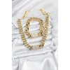 HarmonyAura Xuping Gurmet Gold Renk Kolye ve Bileklik Seti