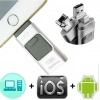 PowerMaster PM-16238 8GB OTG Flash Bellek 4IN1 Lightning Type-C USB-A Micro-USB IOS Android PC Uyumlu