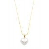 İnci Kalp Kolye - Altın