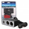 Olesson 1647 12-24V Çift USB Girişli 100W 70cm Kablolu 2li Araç Çakmak Çoklayıcı