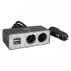 Olesson 1647 12-24V Çift USB Girişli 100W 70cm Kablolu 2li Araç Çakmak Çoklayıcı