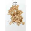 Oya Abiye Bileklik Kolye Pleksi Metalik Plastik Pul Altın Renk 8 Gram 90 Adet - Bnc477