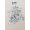 Oya Abiye Bileklik Kolye Pleksi Metalik Plastik Pul Gümüş Renk 24 Gram 210 Adet - Bnc573
