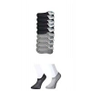 Siyah Ve Gri Erkek Görünmez Çorap 9 Çift
