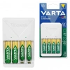 Varta Plug AA/AAA Kalem Pil Şarj Cihazı Aleti - 4 Adet 2100mAh AA HR6 NI-MH Şarj Edilebilir Pil Hediyeli