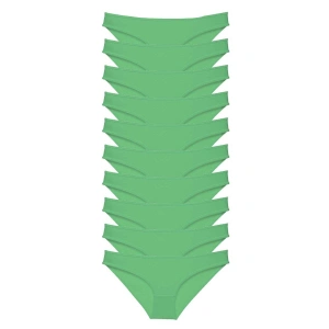 10 Adet Süper Eko Set Likralı Kadın Slip Külot Yeşil