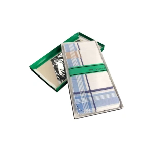 12 Adet Pamuklu Lüx Erkek Mendili 40x40 Cm