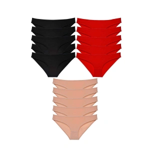 15 Adet Süper Eko Set Likralı Kadın Slip Külot 512