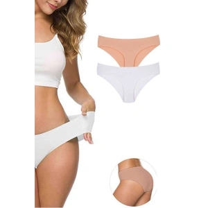 2 Adet Kadın Dikişsiz Lazer Kesim Esnek İz Yapmayan Külot S3