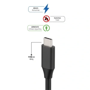 20V 2.25A TYPE-C 45W LENOVO İçin Laptop Adaptör