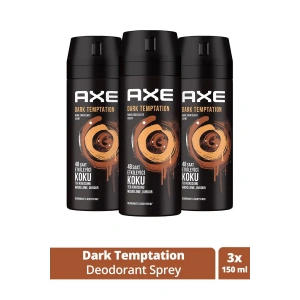 3 Adet Axe Dark Temptatıon Bay Parfüm Kofre 150 Ml