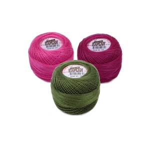 3 Adet Kaplan Etamin Ve Kanaviçe İpi 8 No Kod/renk: 602 - 599 - 1015 - Ryl