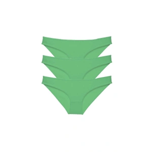 3 Adet Süper Eko Set Likralı Kadın Slip Külot Yeşil