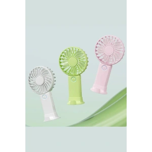 3 Hız Kademeli Şarjlı Sessiz El Vantilatörü Telefon Tutucu Özellikli El Masa Fanı