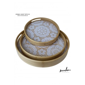 3lü Yuvarlak Ahşap Tepsi Royaleks-svr-gr92661