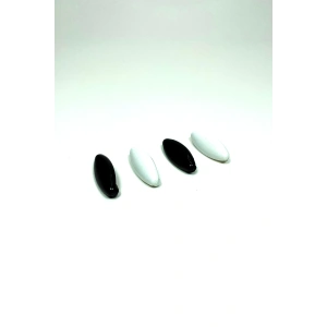 4 Adet Plastik Çengelli Eşarp Ve Şal İğnesi Siyah Beyaz 4 Cm