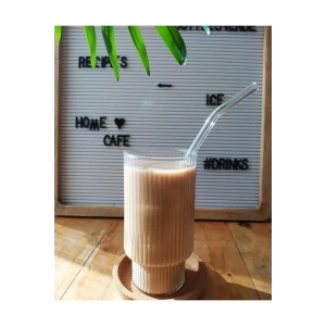 400 Ml Isıya Dayanıklı Borosilikat Origami Stil Bardak - Kahve Ve Sunum Bardağı - Borosilikat Bardak 1 Adet