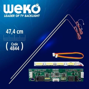 42 Universal E-Led 51 Ledli (7020) 474mm 360-450ma 51-54v Çift Led+Sürücü+Kablo Takım (Wk-1369)