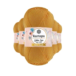 5 Adet Lotus Lux Bikini Büstiyer Bluz Simli Örgü İpi K318 Koyu Sarı