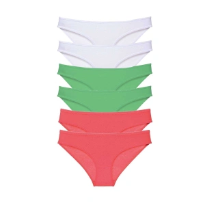 6 Adet Süper Eko Set Likralı Kadın Slip Külot 552