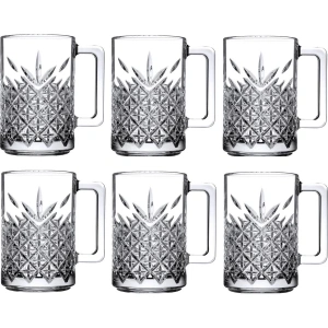 6lı Kulplu Kristal Meşrubat Bardağı