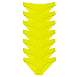 7 Adet Süper Eko Set Likralı Kadın Slip Külot Sarı