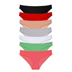 7 Adet Süper Eko Set Likralı Kadın Slip Külot Set 3