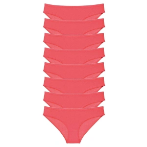 8 Adet Süper Eko Set Likralı Kadın Slip Külot Fuşya